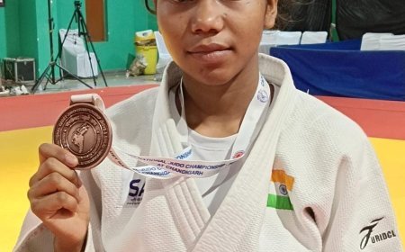 राष्ट्रीय जूडो प्रतियोगिता में हेमबती नाग ने जीता कांस्य पदक, प्रदेश का बढ़ाया मान