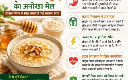 ओट्स और शहद का अनोखा मेल, रोजाना सेवन से मिल सकते हैं कई स्वास्थ्य लाभ
