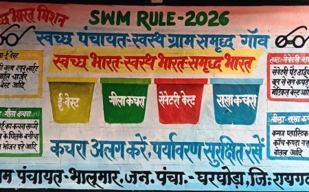 ग्राम पंचायतों में एसडब्ल्यूएम नियम-2026 के प्रचार हेतु वॉल पेंटिंग अभियान शुरू