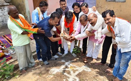 यादव समाज सामुदायिक भवन के विस्तार के लिए विधायक निधि से 15 लाख स्वीकृत, भूमिपूजन संपन्न