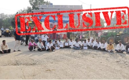 सिहावा में एनएसयूआई का चक्का जाम, किसानों की खाद, सड़क और कानून व्यवस्था को लेकर प्रदर्शन