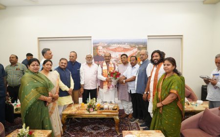 रायपुर में लोकसभा अध्यक्ष ओम बिरला का भव्य स्वागत, बृजमोहन अग्रवाल ने आयोजित की हाई टी