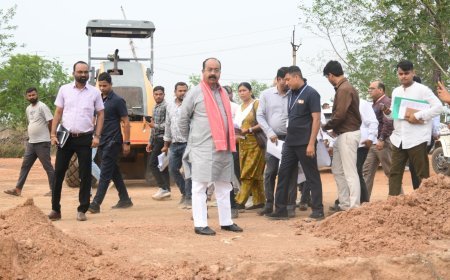 रायगढ़ में 91 करोड़ की लागत से बन रहा इंटिग्रेटेड स्पोर्ट्स कॉम्प्लेक्स, अरुण साव ने किया निरीक्षण