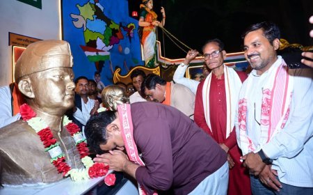 नेउरगाँव खुर्द में भारत माता की प्रतिमा और शहीद स्मारक का लोकार्पण, उप मुख्यमंत्री विजय शर्मा ने सराही ग्रामीणों की एकजुटता