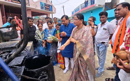 गोकुलगंज से सीतामणी मेन रोड तक सड़क डामरीकरण कार्य प्रारंभ, 20 लाख की लागत से बनेगी सड़क