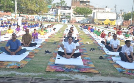 अंतरराष्ट्रीय योग दिवस पर सिंगरौली में सामूहिक योगाभ्यास, अधिकारियों और नागरिकों ने लिया स्वस्थ जीवन का संकल्प