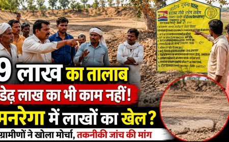 बलरामपुर: मनरेगा तालाब गहरीकरण में लाखों के घोटाले का आरोप, ग्रामीणों ने तकनीकी जांच की मांग उठाई