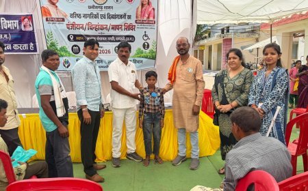 धमतरी में दिव्यांगजनों और वरिष्ठ नागरिकों के लिए निःशुल्क सहायक उपकरण शिविर, 60 हितग्राहियों का हुआ चिन्हांकन