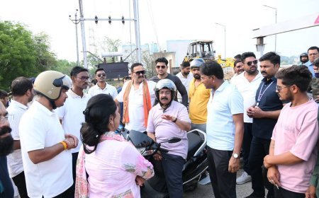 डिप्टी सीएम अरुण साव स्कूटी पर निकले, बरसात से पहले बिलासपुर के विकास कार्यों का लिया जायजा