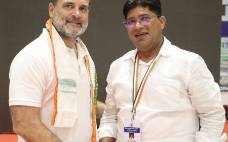 राहुल गांधी से मिले दुर्ग ग्रामीण कांग्रेस जिलाध्यक्ष राकेश ठाकुर, संगठन मजबूत करने का मिला मार्गदर्शन