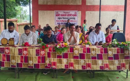 स्वामी आत्मानंद अंग्रेजी माध्यम विद्यालय हरणगढ़ में उत्साह के साथ मनाया गया शाला प्रवेश उत्सव