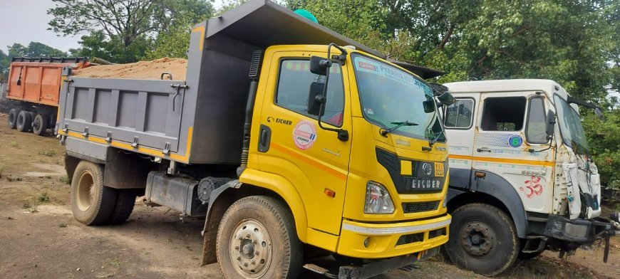 अवैध रेत परिवहन पर बड़ी कार्रवाई, रेत लदा टिपर जब्त; कर्मचारी से मारपीट मामले में भी एफआईआर दर्ज
