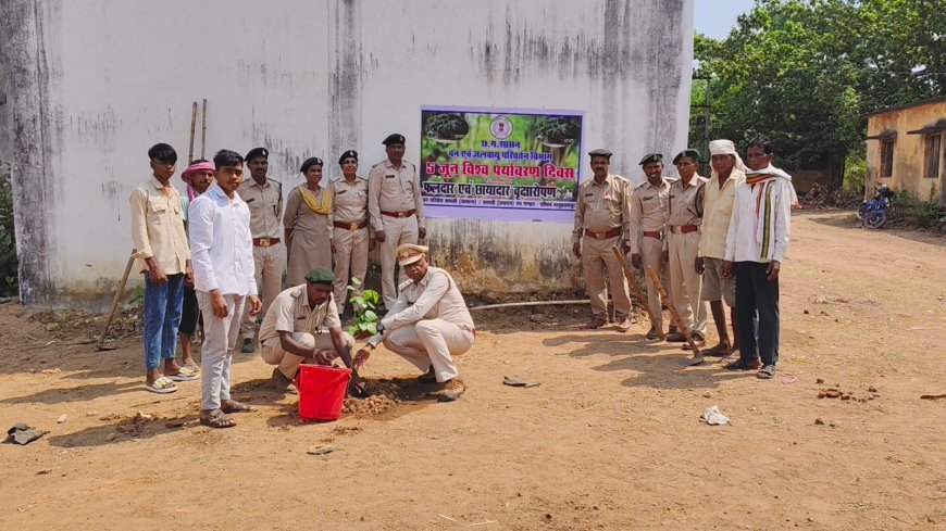 विश्व पर्यावरण दिवस पर कापसी वन कार्यालय में हुआ वृक्षारोपण, हरित भविष्य का लिया संकल्प