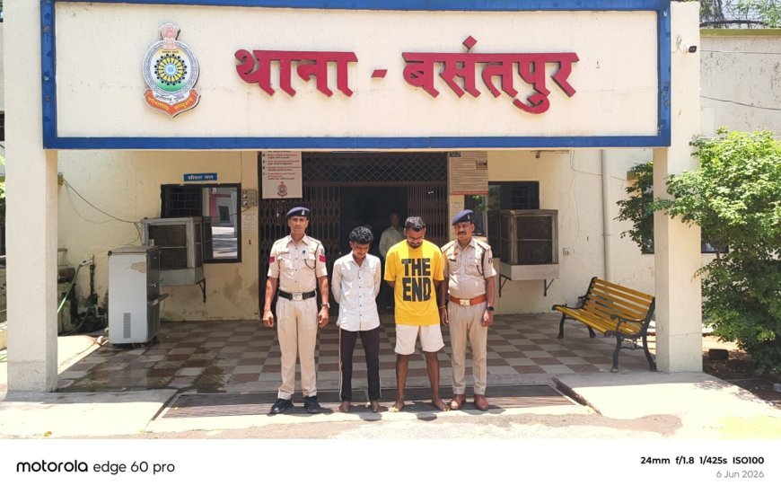 बसंतपुर पुलिस की बड़ी कार्रवाई, 144 पौवा अवैध शराब और एक्टिवा जब्त, 5 आरोपी गिरफ्तार