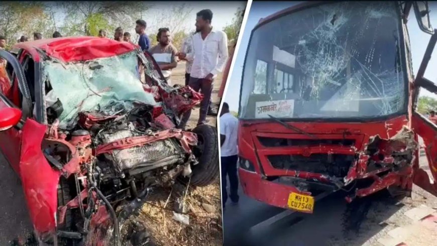 महाराष्ट्र के जलगांव में भीषण ट्रिपल रोड एक्सीडेंट, एक ही परिवार के 5 समेत 6 लोगों की मौत