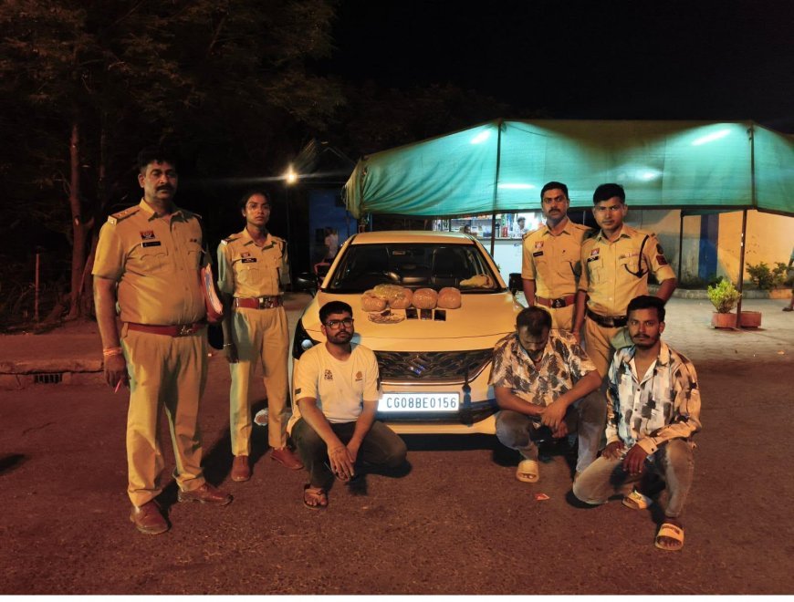 ठाकुरटोला टोल प्लाजा पर बड़ी कार्रवाई, 4 किलो गांजा के साथ तीन तस्कर गिरफ्तार