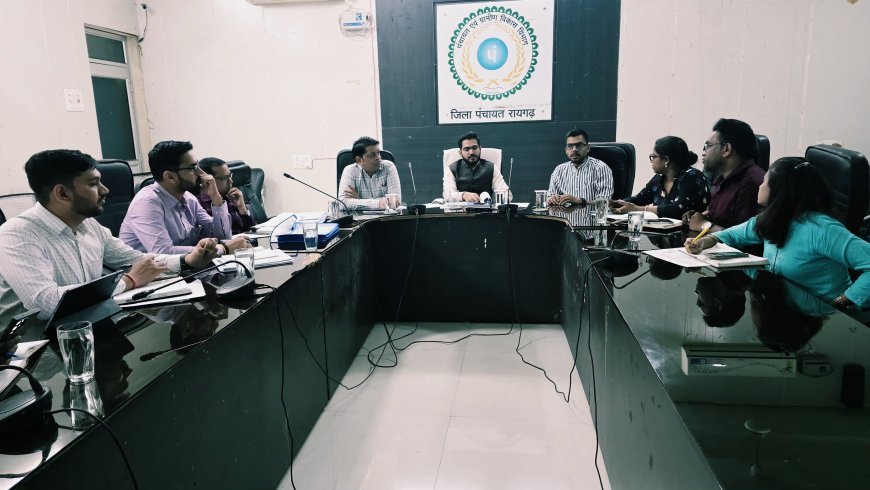 जिला पंचायत रायगढ़ में योजनाओं की प्रगति की विस्तृत समीक्षा बैठक आयोजित