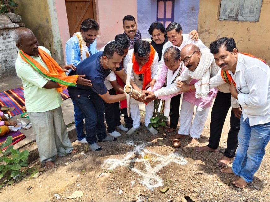 यादव समाज सामुदायिक भवन के विस्तार के लिए विधायक निधि से 15 लाख स्वीकृत, भूमिपूजन संपन्न
