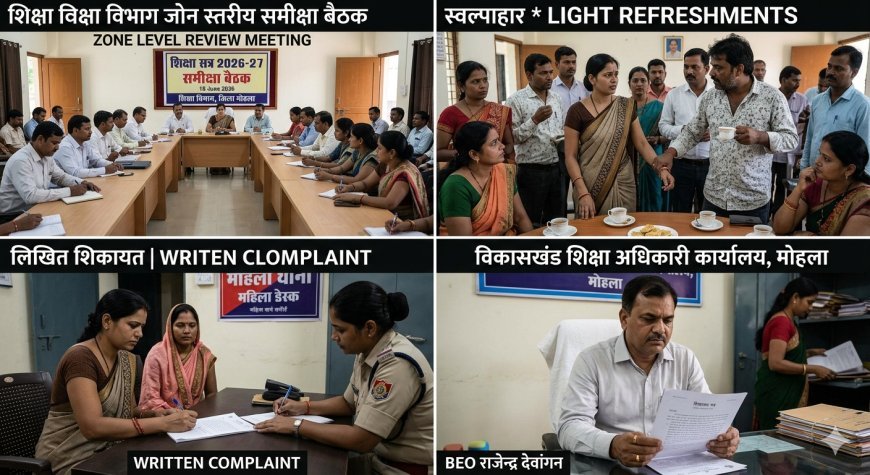 जोन स्तरीय समीक्षा बैठक में महिला शिक्षिका से अभद्रता का आरोप, शिक्षक के खिलाफ थाने में शिकायत