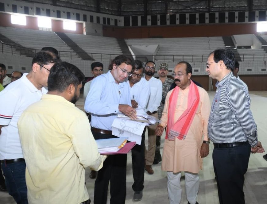 बहतराई खेल प्रशिक्षण केंद्र में निर्माण कार्यों में देरी पर उप मुख्यमंत्री अरुण साव नाराज