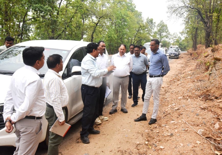 निर्माणाधीन राष्ट्रीय राजमार्ग और रतनपुर बायपास का निरीक्षण, गुणवत्ता में कमी पर सख्त हुए मुकेश कुमार बंसल