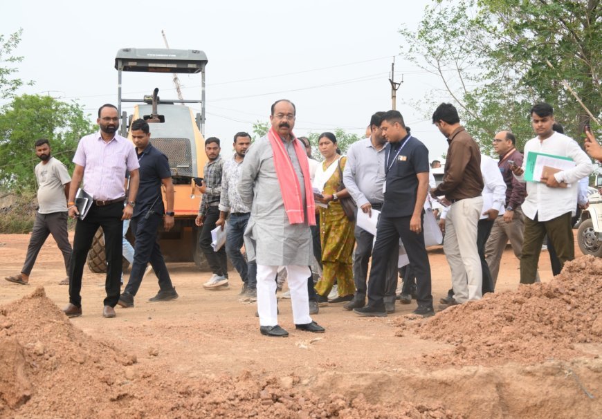 रायगढ़ में 91 करोड़ की लागत से बन रहा इंटिग्रेटेड स्पोर्ट्स कॉम्प्लेक्स, अरुण साव ने किया निरीक्षण