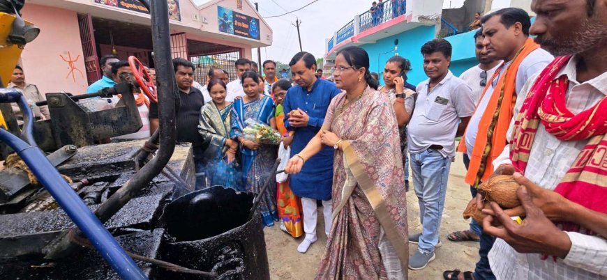गोकुलगंज से सीतामणी मेन रोड तक सड़क डामरीकरण कार्य प्रारंभ, 20 लाख की लागत से बनेगी सड़क