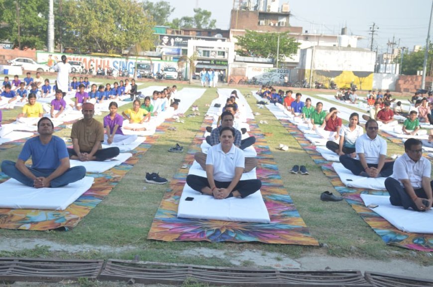 अंतरराष्ट्रीय योग दिवस पर सिंगरौली में सामूहिक योगाभ्यास, अधिकारियों और नागरिकों ने लिया स्वस्थ जीवन का संकल्प