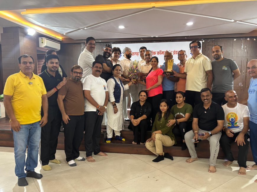 अंतर्राष्ट्रीय योग दिवस पर चेम्बर भवन में योग शिविर, व्यापारियों और नागरिकों ने किया योगाभ्यास