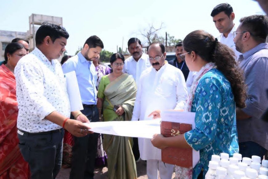उप मुख्यमंत्री अरुण साव ने नालंदा परिसर, मल्टी-लेवल पार्किंग और एसटीपी निर्माण कार्यों का किया निरीक्षण