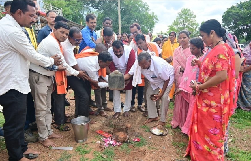 ग्राम गम्हरी में 30 लाख की लागत से महतारी सदन का भूमिपूजन, महिलाओं को मिलेगा नया सामुदायिक केंद्र