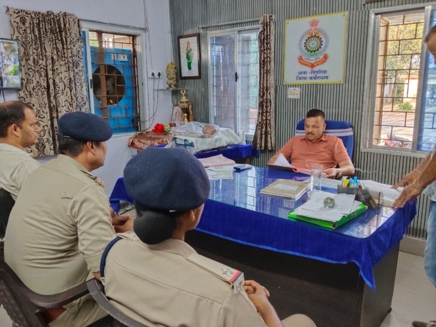 पिपरिया थाना का औचक निरीक्षण, पुलिस अधीक्षक ने कानून व्यवस्था और जनसेवा पर दिया जोर