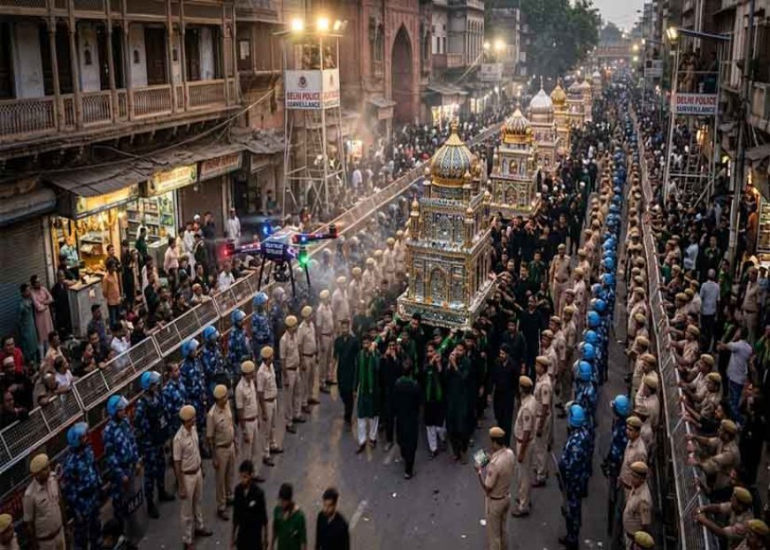 मुहर्रम पर दिल्ली में हाई अलर्ट, ताजिया जुलूस की सुरक्षा के लिए ड्रोन से निगरानी, 2000 से अधिक पुलिसकर्मी तैनात