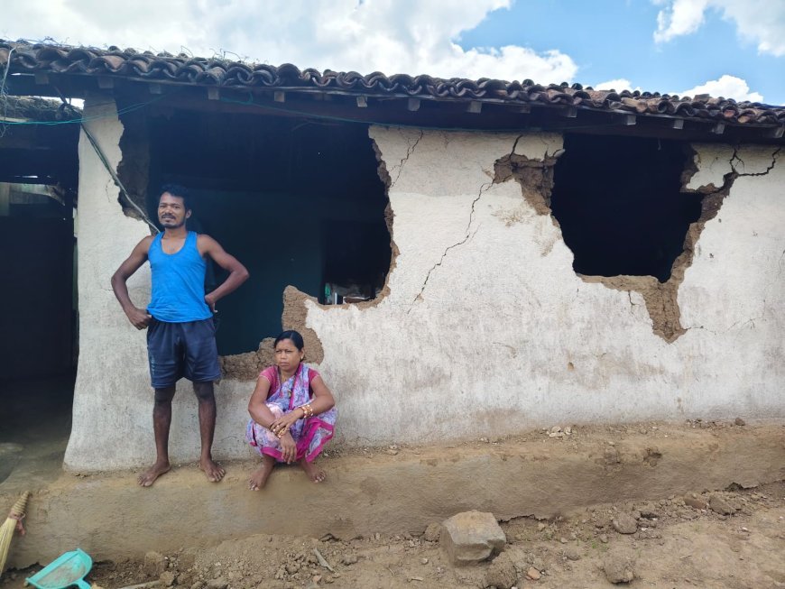 गरियाबंद में फिर हाथियों का आतंक, कमार परिवार का घर तोड़ा, चार दिन बाद भी नहीं पहुंचा वन विभाग