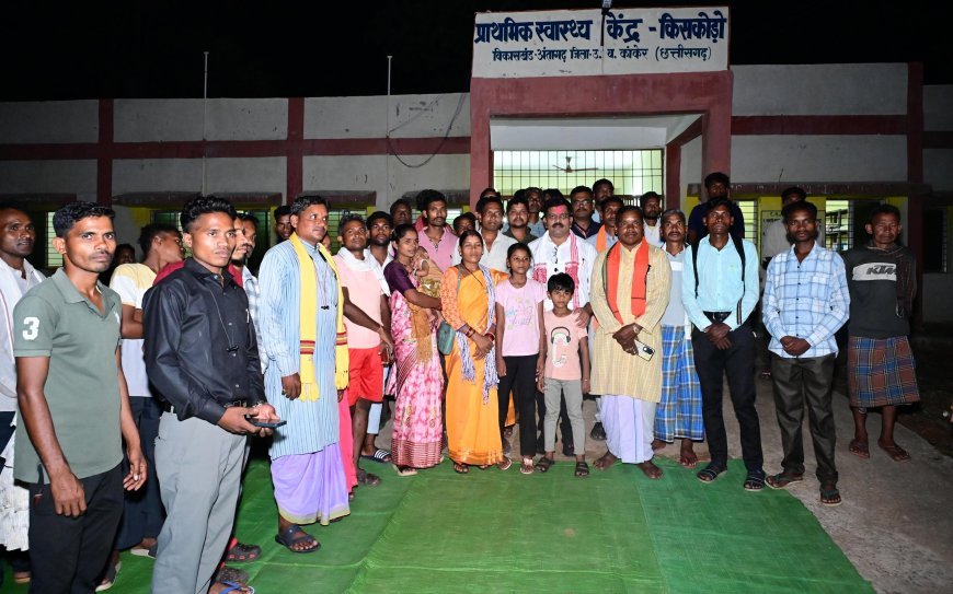 नक्सलियों की चौपाल से जनचौपाल तक: किसकोड़ो में विजय शर्मा ने सुनी ग्रामीणों की समस्याएं