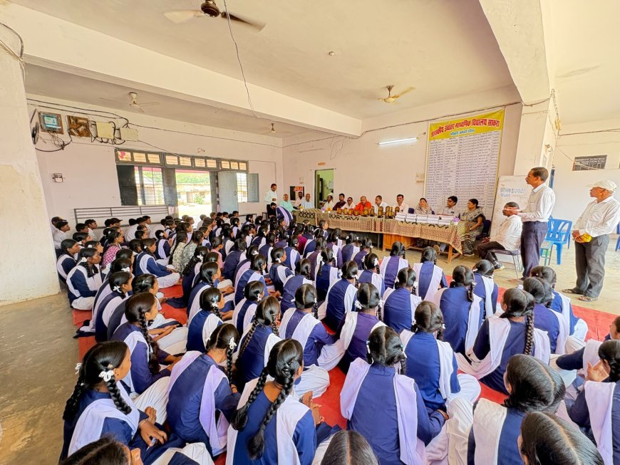 शासकीय उच्चतर माध्यमिक विद्यालय सांकरा में हर्षोल्लास के साथ मनाया गया शाला प्रवेशोत्सव