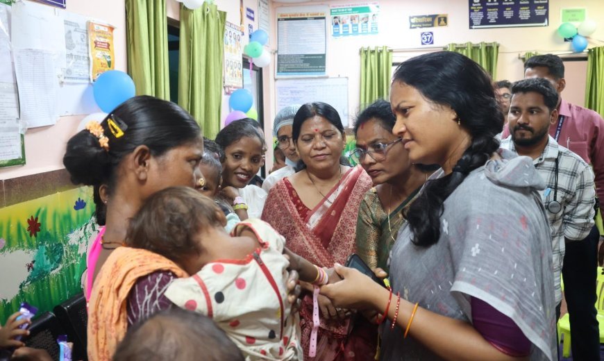 बीजापुर में एनआरसी और आंगनबाड़ी पहुंचीं लक्ष्मी राजवाड़े, कुपोषण मुक्त छत्तीसगढ़ अभियान को दिया बल