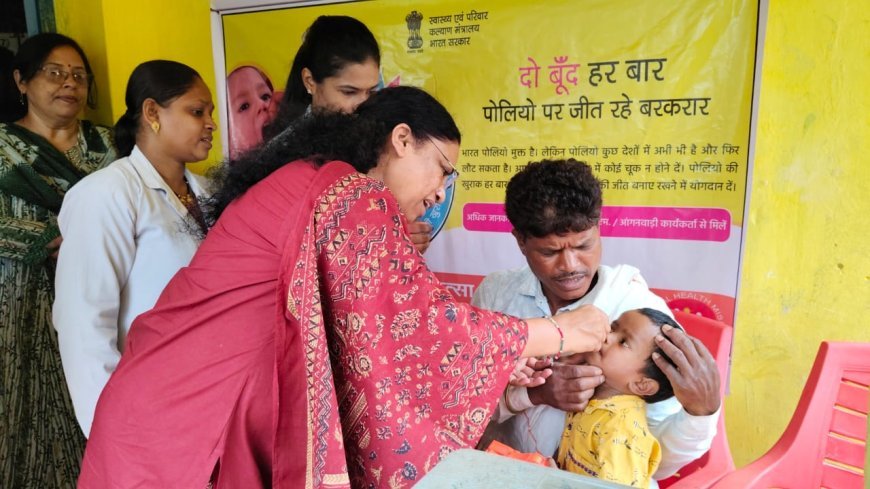 लता उसेंडी ने बच्चों को पोलियो की दो बूंद पिलाकर राष्ट्रीय पल्स पोलियो अभियान का किया शुभारंभ