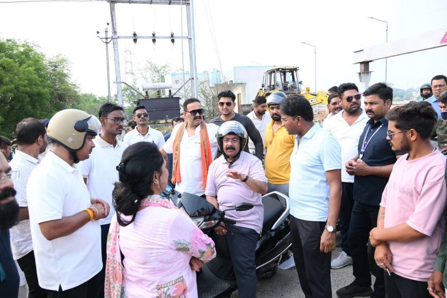 डिप्टी सीएम अरुण साव स्कूटी पर निकले, बरसात से पहले बिलासपुर के विकास कार्यों का लिया जायजा