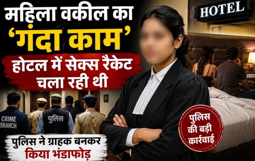 महिला वकील पर सेक्स रैकेट चलाने का आरोप, ग्राहक बनकर पहुंची पुलिस ने किया खुलासा