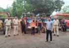 धमतरी में अवैध रेत परिवहन पर बड़ी कार्रवाई, आठ ट्रैक्टर जब्त