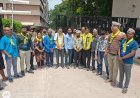 नकटी के प्रभावित परिवारों के समर्थन में आम आदमी पार्टी का प्रदर्शन, पुनर्वास की मांग को लेकर विधायक आवास का घेराव