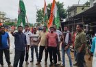 सुकमा में छात्रों पर लाठीचार्ज के विरोध में युवा कांग्रेस और एनएसयूआई ने फूंका प्रधानमंत्री का पुतला