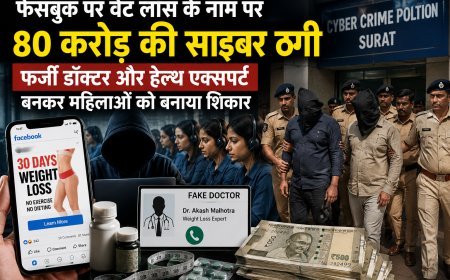 फेसबुक पर वेट लॉस के नाम पर 80 करोड़ की साइबर ठगी, फर्जी डॉक्टर और हेल्थ एक्सपर्ट बनकर महिलाओं को बनाया शिकार