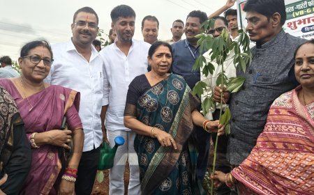 हरित तिल्दा महाअभियान का शुभारंभ, 102 ग्राम पंचायतों में लगाए जाएंगे एक लाख पौधे