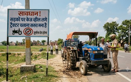 केज व्हील लगे ट्रैक्टरों पर सड़कों पर रोक, उल्लंघन पर होगी चालानी कार्रवाई