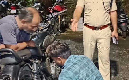 मॉडिफाइड साइलेंसर पर पुलिस का शिकंजा, तीन बुलेट चालकों पर ₹15 हजार का जुर्माना
