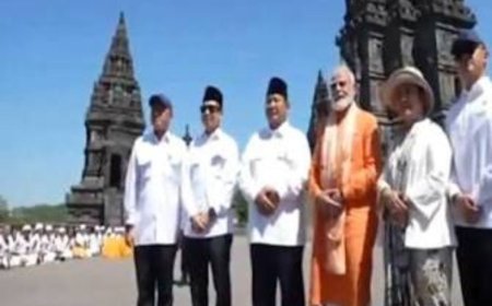इंडोनेशिया के 1000 साल पुराने प्रम्बानन मंदिर पहुंचे PM मोदी, भारत करेगा संरक्षण कार्य
