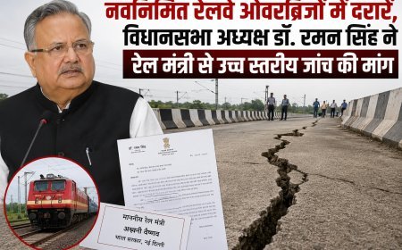 नवनिर्मित रेलवे ओवरब्रिजों में दरारें, विधानसभा अध्यक्ष डॉ. रमन सिंह ने रेल मंत्री से उच्च स्तरीय जांच की मांग