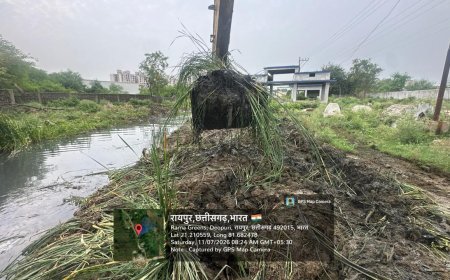 डुमरतराई में जलभराव रोकने निगम की पहल, कच्चा नाला खोदकर बनाई जल निकासी व्यवस्था